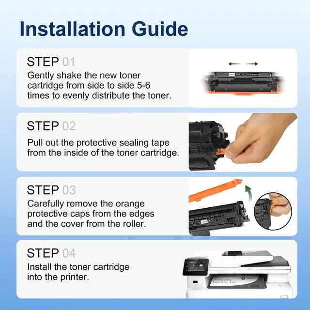 Alt view image 4 of 6 - Ennovor 414A Black Toner Cartridge (with Chip) Compatible Replacement for HP 414A Toner W2020A Work for HP Color Laser Jet Pro MFP M479fdw M454dw M454dn M455dn M479fdn Printer, 2 Pack