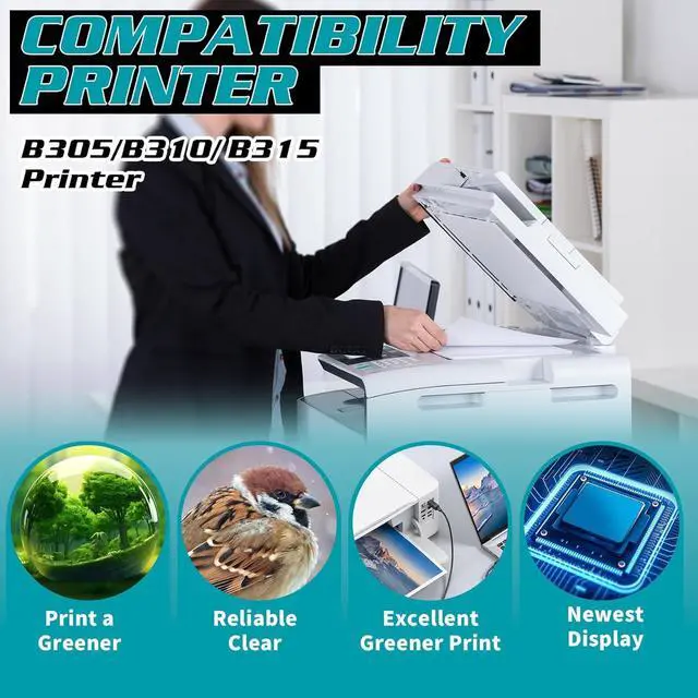 Alt view image 3 of 6 - Ennovor B310 006R04376 Black Toner Cartridge 1-Pack(with Chip), B310 B315 B305 High Yield Toner Cartridge 1 Pack Compatible with Xerox B310 B315 B305 006R04376