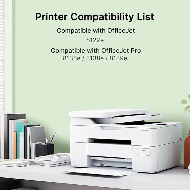 Alt view image 2 of 7 - 923 Ink Cartridges for HP Printers Replacement for HP 923 Ink Cartridges Combo Pack Without Chip 6C3Y6LN Works for OfficeJet 8122e Pro 8135e 8139e 8138e Printer Black Cyan Magenta Yellow (4-Pack)