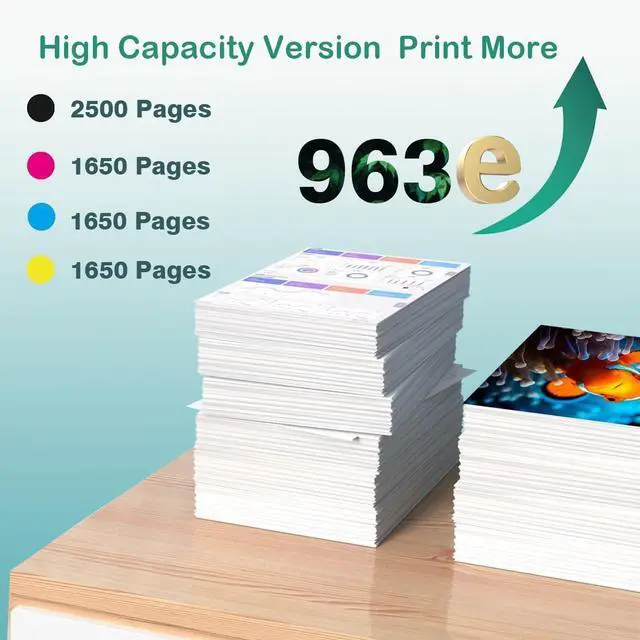 Alt view image 3 of 6 - 936XL 936e Ink Cartridges with Chip High Yield Replacement for HP 936 Ink Cartridges Combo Pack for HP OfficeJet Pro 9120e 9125e 9122e 9135e 9110b 9128e 9130e 9130b Wide Format 9730e Printer