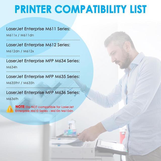Alt view image 2 of 7 - LeciRoba 25,500-Pages 147X Black High-yield Toner Cartridge Replacement for HP 147X W1470X Laserjet Enterprise M611 M611dn M611x M612 M612dn M612x MFP M634 M634h M635 M635fht M635h M636 M636fh, 2-Pack