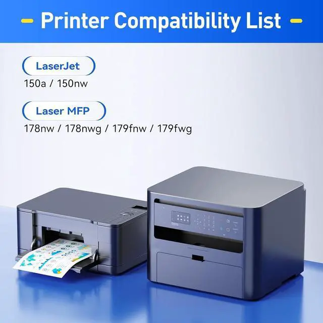 Alt view image 2 of 6 - 116A Toner Cartridge Set 4-Pack High Yield Replacement for HP 116A W2060A W2061A W2062A W2063A Compatible for HP Color Laser MFP 178nw 178nwg 179fnw 179fwg 150a 150nw Printer Black Cyan Yellow Magenta