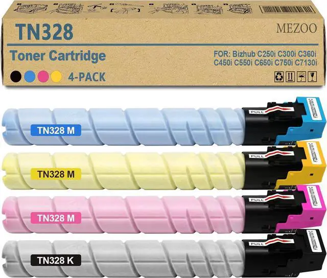 Main image of TN328 TN-328 Toner Cartridge High Yield Compatible for TN-328 TN328K TN328C TN328M TN328Y Toner Cartridge Replacement for Konica Minolta Bizhub C250i C300i C360i C450i C550i C650i C750i C7130i Printer