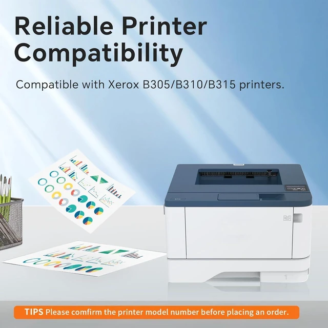 Alt view image 2 of 6 - B310 Toner Cartridge Replacement Work for Xerox 006R04378 Toner Cartridges Compatible for Xerox B310 B305 B315 Printer High Yield Refill Combo Pack,Black ×1 (with Chip)