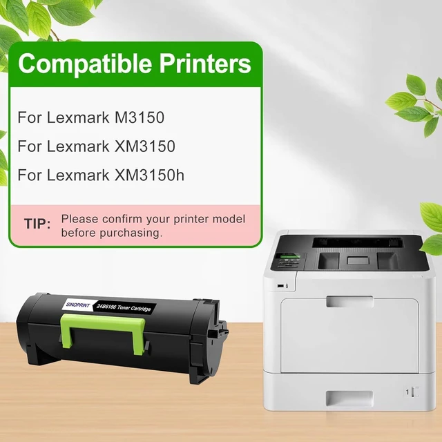 Alt view image 2 of 7 - Black Remanufactured Toner Cartridge Replacement for Lexmark 24B6186 for M3150 XM3150 XM3150h Printer High Yield (1 Pack Black-16,000 Pages)