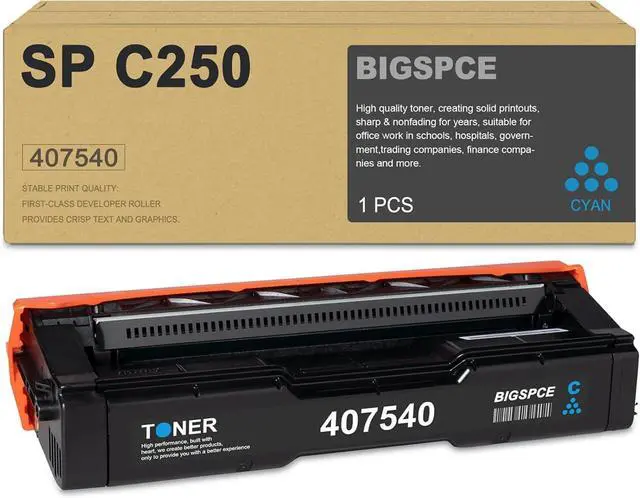 Main image of Ennovor SP C250 C261 Cyan Toner Cartridge (1-Pack) - Bispe SP C250 407540 Toner Cartridge Replacement for Ricoh SP C250DN C250SF C261DNw C261SFNw Printer