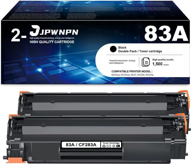 Main image of Ennovor 83A(CF283A) Toner Cartridge Replacement for HP 83A CF283A Work with M125a M125nw M125rnw M127fw M127fn M127fp M127fs M225dw M225dn M201dw M201n Printer2-PackBlack