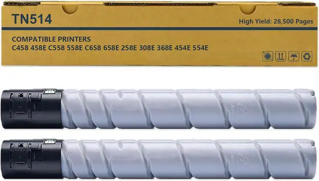 Main image of Ennovor TN514K TN514 TN512 TN513 TN515 TN516 TN324 TN326 (A9E8130) Black Toner Cartridge Compatible for Konica Minolta bizhub C458 C558 C658 Printers (28,500 Pages, 2 Black)