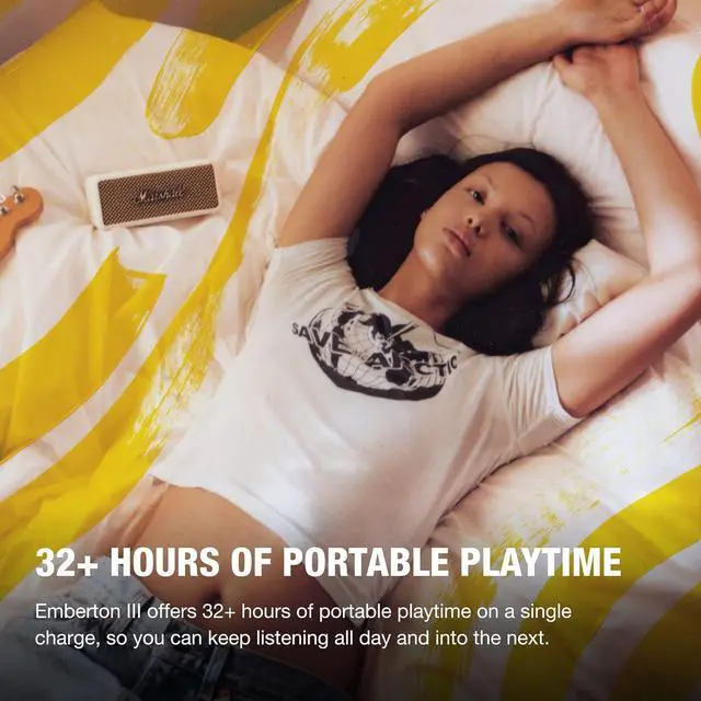 Alt view image 4 of 7 - Marshall Emberton III Portable Bluetooth Speaker - Cream