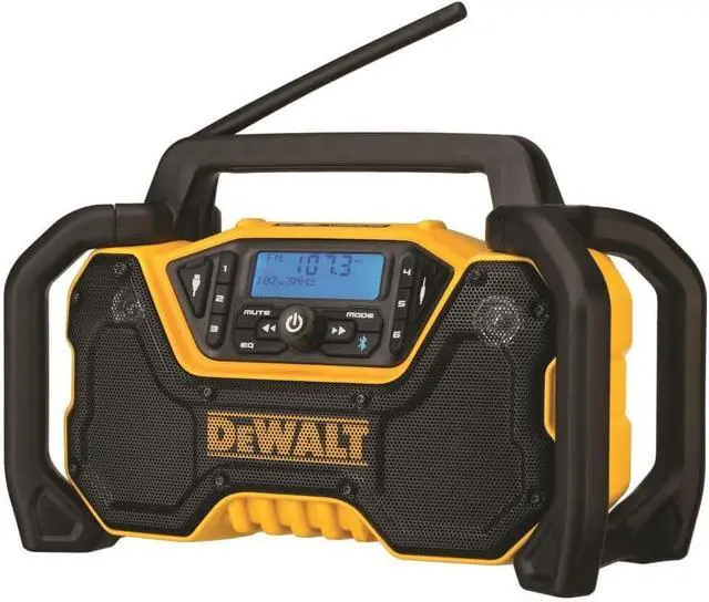 Main image of DEWALT 12V/20V MAX Portable Bluetooth Radio, Cordless, 100 ft Range, 3.5 Subwoofers, Jobsite (DCR028B)