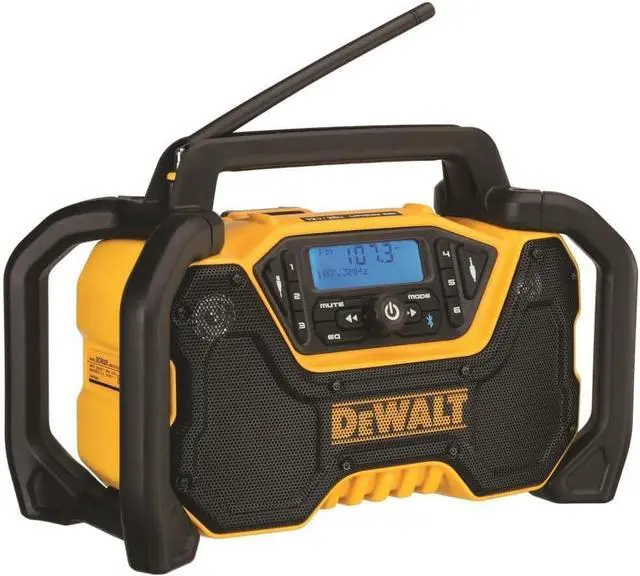 Alt view image 2 of 7 - DEWALT 12V/20V MAX Portable Bluetooth Radio, Cordless, 100 ft Range, 3.5 Subwoofers, Jobsite (DCR028B)