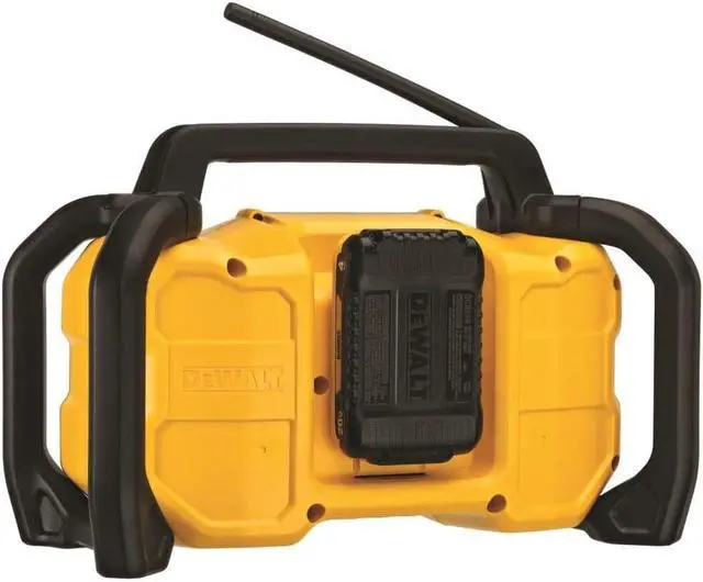 Alt view image 5 of 7 - DEWALT 12V/20V MAX Portable Bluetooth Radio, Cordless, 100 ft Range, 3.5 Subwoofers, Jobsite (DCR028B)
