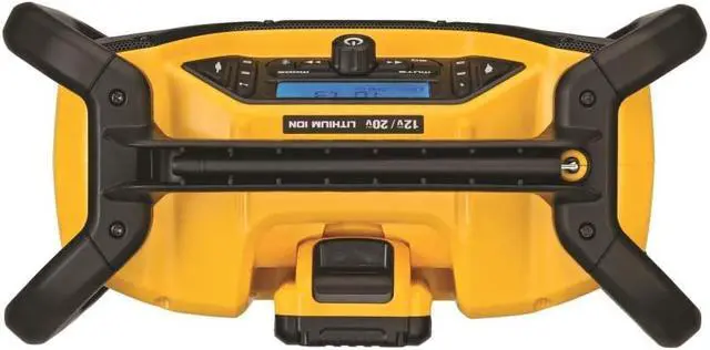 Alt view image 6 of 7 - DEWALT 12V/20V MAX Portable Bluetooth Radio, Cordless, 100 ft Range, 3.5 Subwoofers, Jobsite (DCR028B)