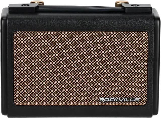 Alt view image 3 of 7 - Rockville Bundle: (2) GlideTone Vintage Style Portable & Home Bluetooth Speakers, 25W Stereo Sound, TWS Pairing, USB/TF Playback, AUX Input, Black & Gold (2 Items)
