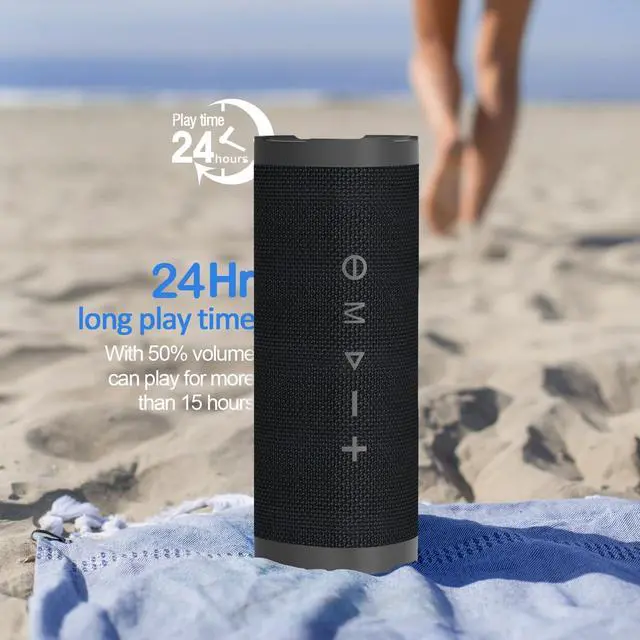 Alt view image 3 of 7 - Vanzon V40 Bluetooth Speakers V5.0 with 24W Loud Stereo Sound, 24H Playtime, TWS & IPX7 Waterproof, Suitable for Home and Outdoors