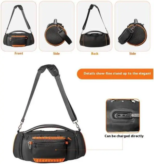 Alt view image 5 of 7 - Carrying Travel Case for JBL Boombox 3/ Boombox 2/Boombox- Powerful, Waterproof Bluetooth Boombox Speaker,Shoulder Strap with Two Side Covers Travel Carrying Pouch