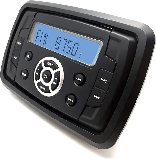 Alt view image 4 of 7 - 4 Inches Waterproof Marine Speakers Compatible with Bluetooth Car AM/FM Radio Stereo Receiver for Polaris Ranger XP900 Golf Cart UTV ATV Motorcycle Boat Heavyduty Powersports Car Vehicles