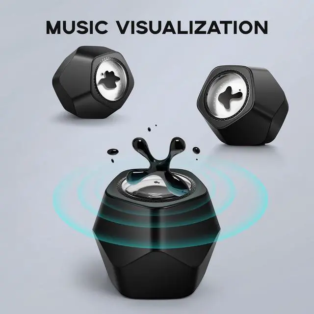Alt view image 4 of 7 - Ferrofluid Bluetooth Speaker with Dancing Ferrofluid, Sound Visual Speaker  Desktop Music Mate, Party Speaker, Gamer Gift (Black)