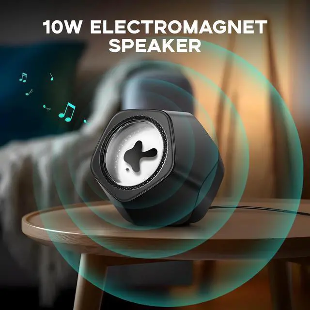 Alt view image 3 of 7 - Ferrofluid Bluetooth Speaker with Dancing Ferrofluid, Sound Visual Speaker  Desktop Music Mate, Party Speaker, Gamer Gift (Black)