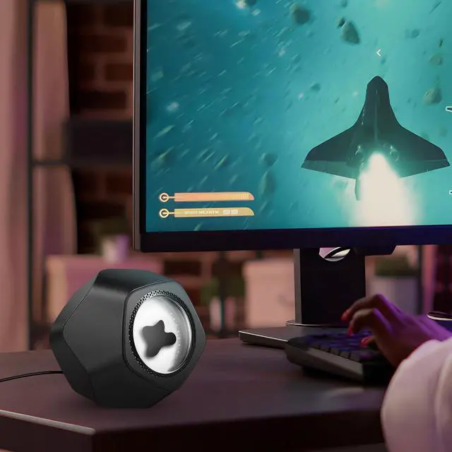 Alt view image 5 of 7 - Ferrofluid Bluetooth Speaker with Dancing Ferrofluid, Sound Visual Speaker  Desktop Music Mate, Party Speaker, Gamer Gift (Black)