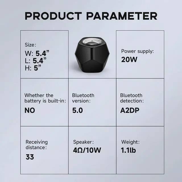 Alt view image 7 of 7 - Ferrofluid Bluetooth Speaker with Dancing Ferrofluid, Sound Visual Speaker  Desktop Music Mate, Party Speaker, Gamer Gift (Black)