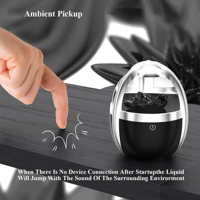 Alt view image 3 of 7 - Dancing Ferrofluid Bluetooth Speaker with Plasma Display - 80W HD Bass, Magnetic Fluid Sound Visualizer, Party Speaker & Cool Tech Gift for Teens