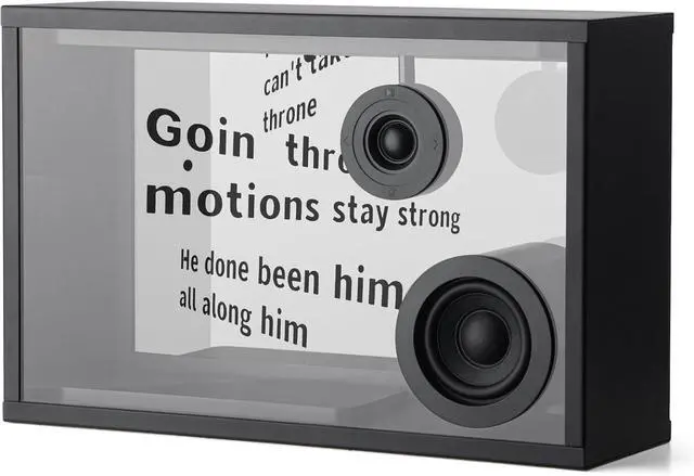 Main image of Transparent Bluetooth Speaker, Dynamic Hovering Lyrics, Compatible with Spotify, Apple Music, Multiple Sound Effects, White Noise and Clock Options, Suit for House Warming Gifts, Party, Home