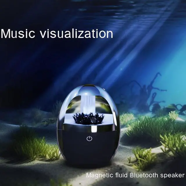 Alt view image 2 of 7 - Ferrofluid Speaker Sound Visualizer - Dancing Ferrofluid Display Ferro Fluid, Small Transparent Bluetooth Magnetic Fluid Speaker Birthday Gifts for Men (Black)