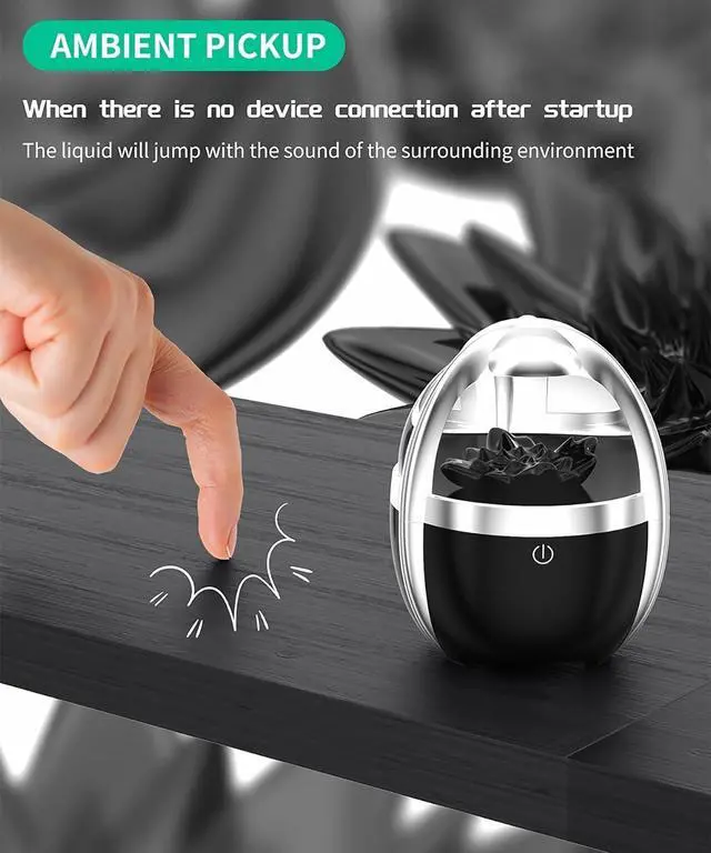 Alt view image 5 of 7 - Ferrofluid Speaker Sound Visualizer - Dancing Ferrofluid Display Ferro Fluid, Small Transparent Bluetooth Magnetic Fluid Speaker Birthday Gifts for Men (Black)