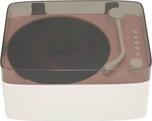 Alt view image 6 of 7 - Retro CD Player with Bluetooth Speaker, Portable Vintage Gramophone Audio Boombox CD Music Player Built in 2400mAh Battery, HiFi Sound, Support AUX/USB for Travel Home Dining Room(Pink)