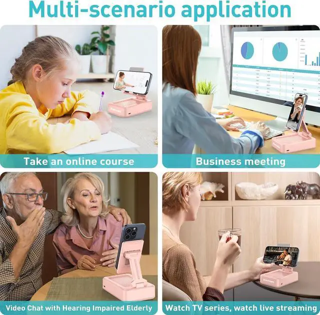 Alt view image 3 of 7 - JTEMAN Portable Wireless Bluetooth Speakers with Phone Stand, Gifts for Women and Men, Birthday or Christmas, Kitchen Gadgets, Compatible for iPhone/Samsung/Mini iPad