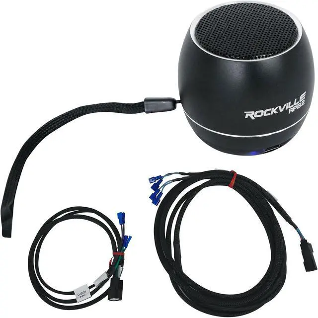Main image of Audiosavings Bundle: (1) Kicker 46HDTPH 2014-Up Harley Davidson Tour Pack to Four Speaker Harness Upgrade Bundle with (1) Rockville RPB2-BLACK Handheld Wireless Portable Bluetooth Speaker (2 Items)