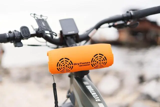 Alt view image 5 of 7 - DryTunes | Outdoor | Portable | Waterproof (IP66) |Floating | Bluetooth Speaker Bundle | Party Button | Kayaks | Paddleboards | Home | Travel | Magnetic Base | Up to 40 hours playtime (Pink)