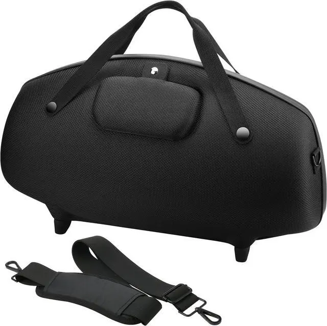 Main image of TXEsign Case for JBL Boombox 3/Boombox 2/Boombox Portable Speaker, Travel Carrying Case Stand Up Hard Case Replacement Cover w Shoulder Strap Tote Handle (Black w One Mesh Pocket One Outer Pocket)
