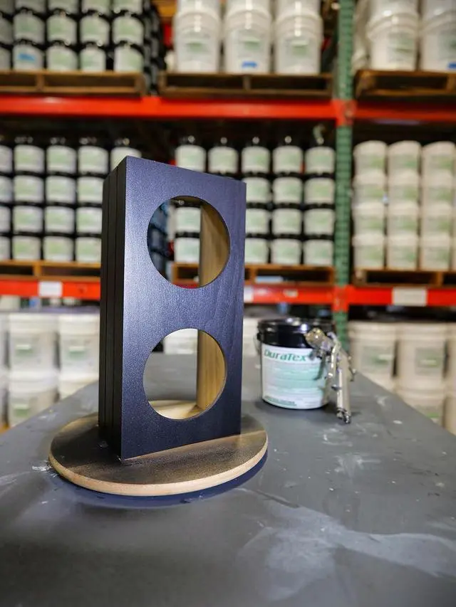 Alt view image 2 of 7 - DuraTex® Spray Grade Gallon - Texture Coating for Speaker Cabinets, Road Cases, Metal, and Wood. Durable, water-based finish, scuff-resistant, and long-lasting protection. (Black Gallon)