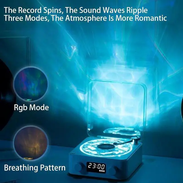Alt view image 2 of 7 - Aquavinyl Speaker, Aqua Vinyl Speaker, The Waves Wireless Portable Vinyl Bluetooth Speaker, 3 Colors Available,4 Modes with Adjustable Ambient Lighting (2PCS-2)