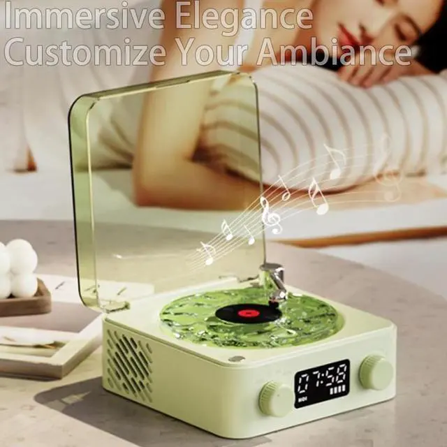 Alt view image 6 of 7 - Aquavinyl Speaker, Aqua Vinyl Speaker, The Waves Wireless Portable Vinyl Bluetooth Speaker, 3 Colors Available,4 Modes with Adjustable Ambient Lighting (2PCS-2)