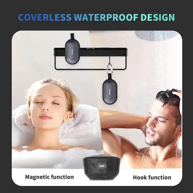 Alt view image 5 of 7 - SOWO Wireless Bluetooth Speaker, Ultra Portable Magnetic Speaker, IP67 Waterproof, 24H Playtime, Pro Sound, Indoors, Outdoors, Hiking, Golf