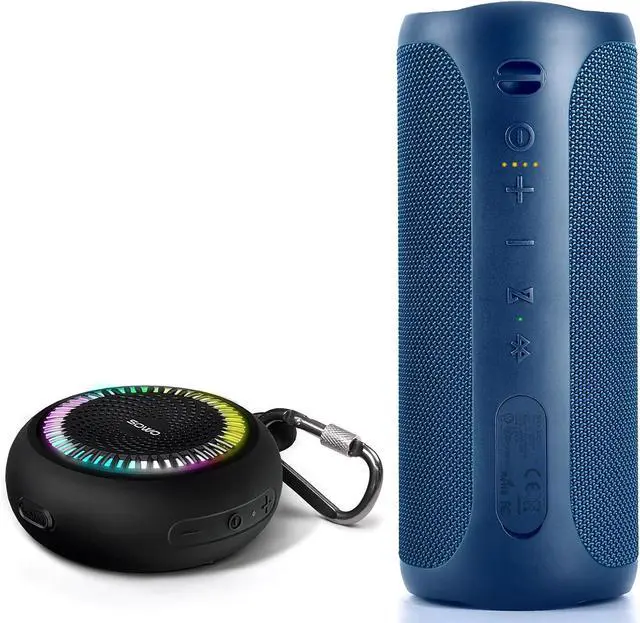 Main image of Bluetooth Shower Speaker Waterproof | Small Portable Bluetooth Speaker Wireless with Clip | Powerful Bass and Louder Volume | Colorful Lights and Lightweight | with TWS Pairing