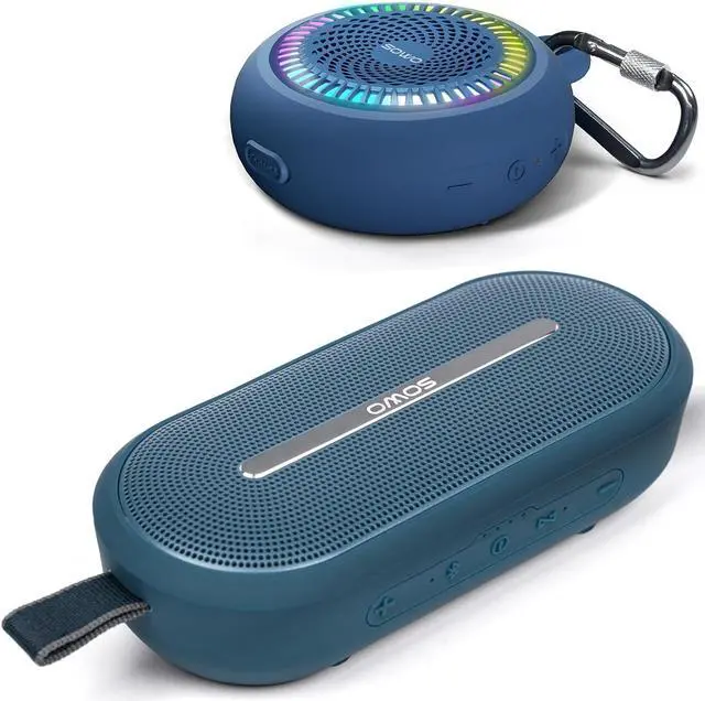 Main image of Bluetooth Shower Speaker Waterproof - Small Portable Bluetooth Speaker Wireless with Clip - Powerful Bass and Louder Volume - Colorful Lights and Lightweight