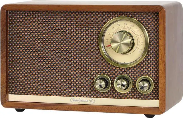 Main image of ChaoYuan R1 Walnut Solid Wood Bluetooth Speaker, Elegant Vintage Radio,AM/FM,Shortwave for Home, Kitchen, Cafe,Wireless Streaming,CHOYONG R1,CHOYOUNG