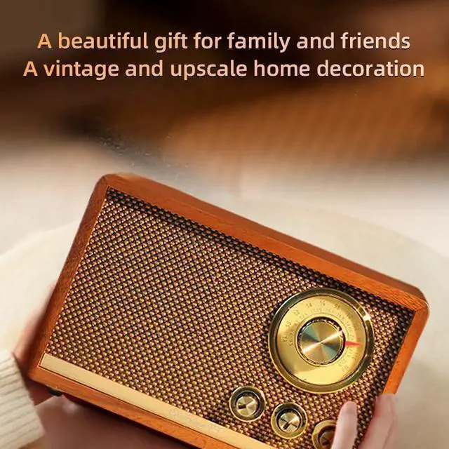 Alt view image 7 of 7 - ChaoYuan R1 Walnut Solid Wood Bluetooth Speaker, Elegant Vintage Radio,AM/FM,Shortwave for Home, Kitchen, Cafe,Wireless Streaming,CHOYONG R1,CHOYOUNG