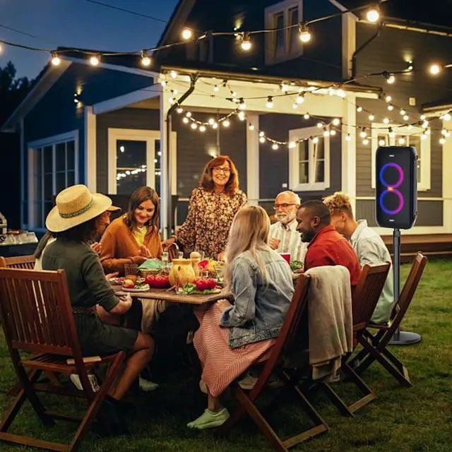 Alt view image 7 of 7 - All Metal Construction Stand for JBL Partybox,Height Adjustable Speaker Stand for JBL Partybox 100/110/120/310/320,Heavy Base Speaker Pole Stand(Stand only,No Speaker Included)