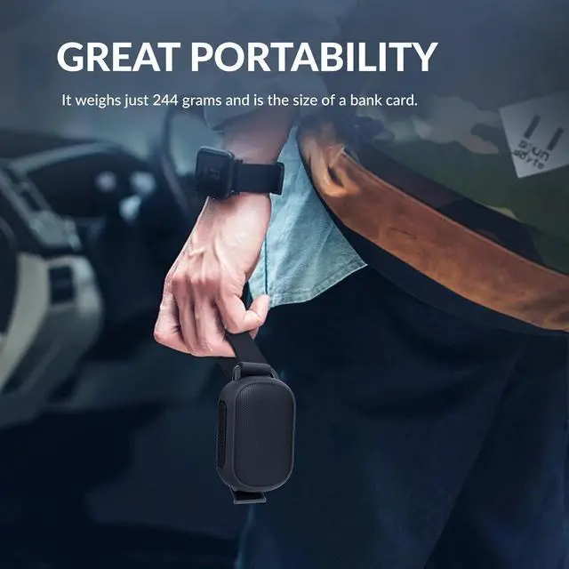 Alt view image 7 of 7 - B2 Portable Bluetooth Speaker - Wireless Shower Speaker with IP67 Waterproof, Enhanced Bass, 10H Playtime, USB-C Charging, and Carabiner - Black