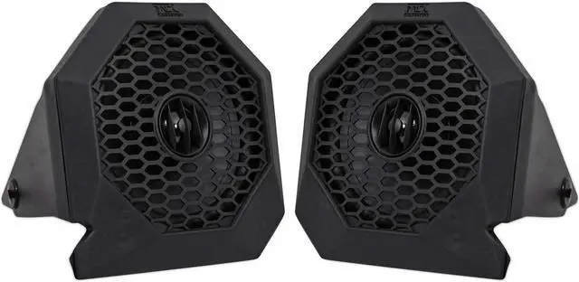 Alt view image 2 of 7 - Audiosavings Bundle: MTX RZRPOD65 6.5" 130 Watt Custom Fit Dash Mount Speakers for Polaris RZR/UTV Bundle with Rockville RPB-XL Portable Camo Bluetooth Speaker Boombox USB/SD/Aux (2 Items)