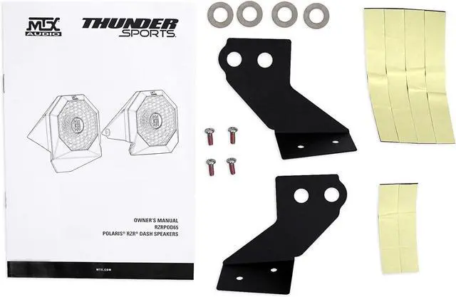Alt view image 6 of 7 - Audiosavings Bundle: MTX RZRPOD65 6.5" 130 Watt Custom Fit Dash Mount Speakers for Polaris RZR/UTV Bundle with Rockville RPB-XL Portable Camo Bluetooth Speaker Boombox USB/SD/Aux (2 Items)
