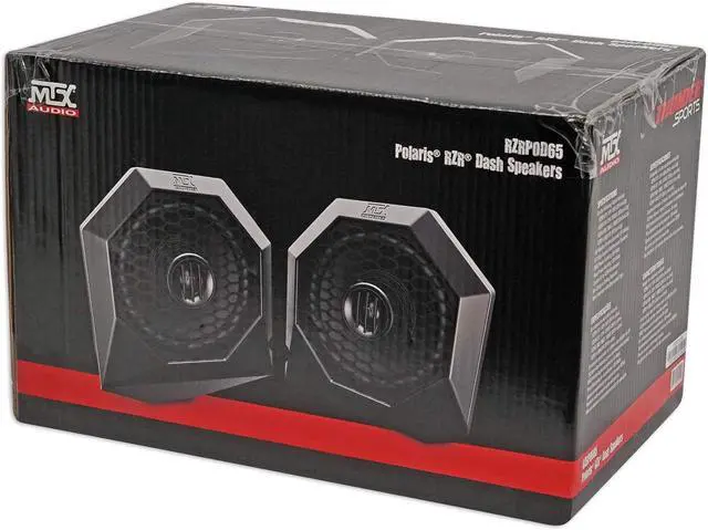 Alt view image 7 of 7 - Audiosavings Bundle: MTX RZRPOD65 6.5" 130 Watt Custom Fit Dash Mount Speakers for Polaris RZR/UTV Bundle with Rockville RPB-XL Portable Camo Bluetooth Speaker Boombox USB/SD/Aux (2 Items)