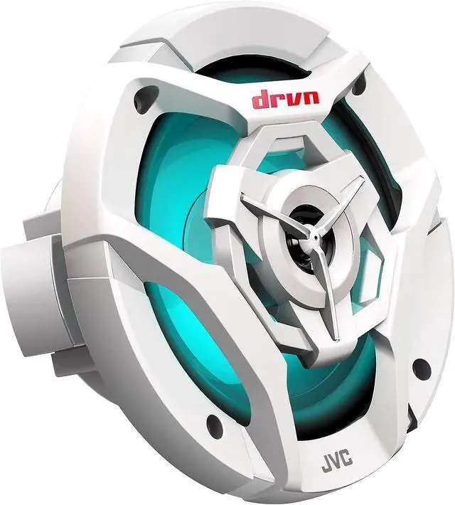 Alt view image 4 of 7 - Audiosavings Bundle: (2) JVC CS-DR621MWL 6.5" 75 Watt RMS 2-Way RBG LED Marine Boat Speakers Bundle with (1) Rockville RPB2-BLACK Handheld Wireless Portable Bluetooth Speaker (3 Items)