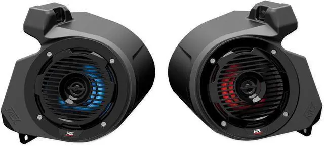 Alt view image 2 of 7 - Audiosavings Bundle: MTX RZR-14-FS Kick Panel Speakers in Pods for Polaris RZR 1000/900S/900/Turbo S Bundle with (2) Rockville Rock Everywhere Portable Bluetooth Speaker/Wireless Link (3 Items)