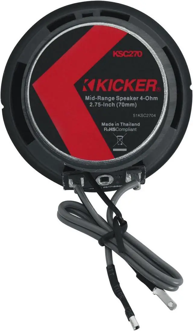 Alt view image 3 of 7 - Audiosavings Bundle: (1) 2 Kicker 51KSC2704 KSC270 2.75" Mid/Tweeters Fits GM/Chrysler/Subaru/Jeep/Toyota Bundle with (1) Rockville RPB2-BLACK Handheld Wireless Portable Bluetooth Speaker (2 Item)
